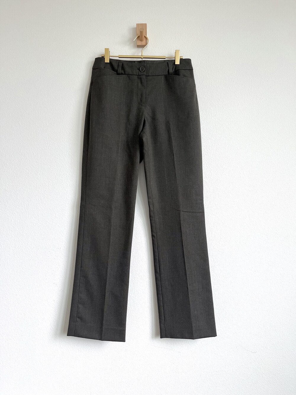Pendleton Wool Trousers Brown Olive Straight Leg Pants Lined - Size 6